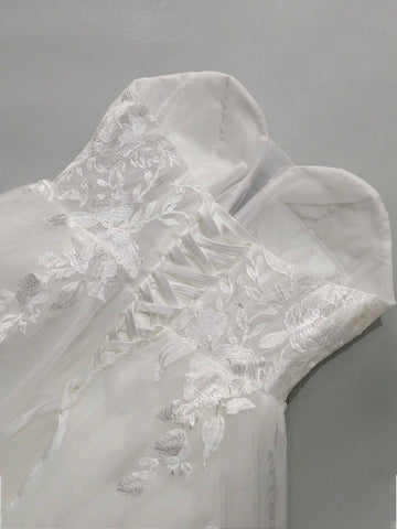 Strapless Appliqué Sexy Wedding Dress