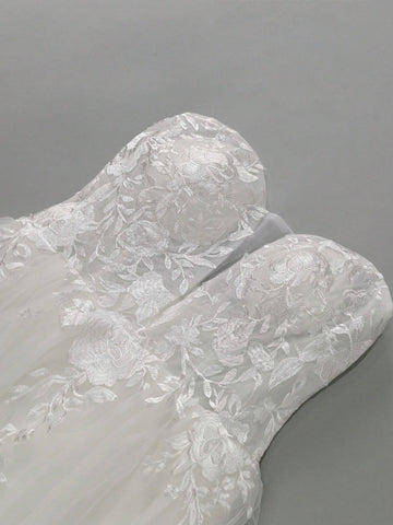 Strapless Appliqué Sexy Wedding Dress