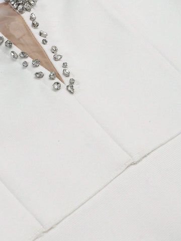 Strapless Mesh Mini Dress Sexy Party Noble Women Clothing