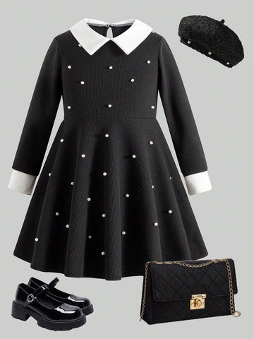 Streecool Kids Girls' Sweet & Lovely Gradient Pink Butterfly Puff Sleeve Mesh Patchwork Dress