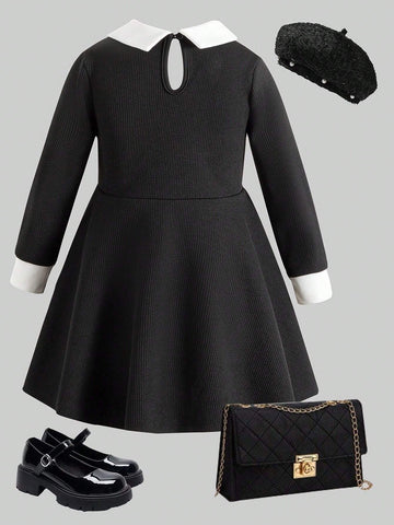 Streecool Kids Girls' Sweet & Lovely Gradient Pink Butterfly Puff Sleeve Mesh Patchwork Dress