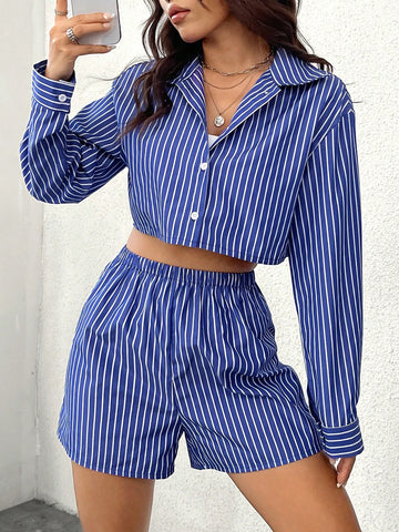 Striped Casual Two Piece Set
