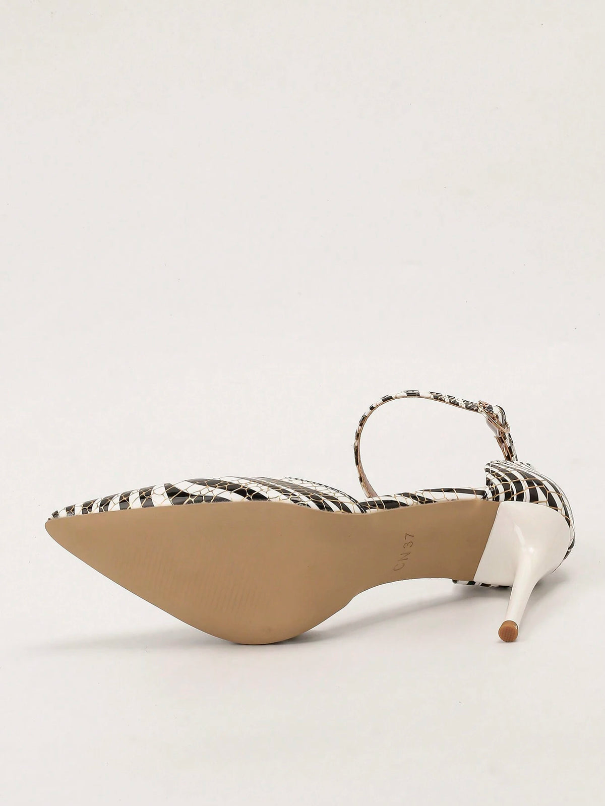 Stylish European & American Fashion Simplistic Super High Heel Pointed Toe Hollow-Out One-Strap High Heel Sandals