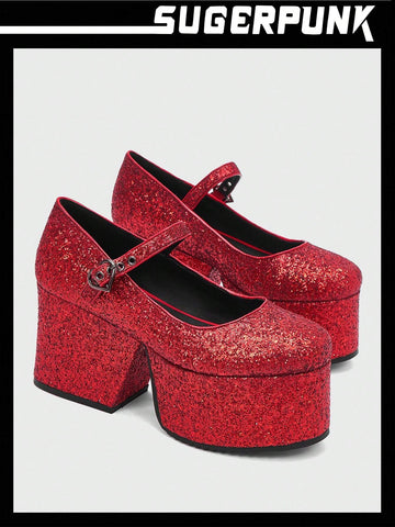 Sugerpunk Ladies' Fashion Chunky Heel Sandals For Versatile Occasions