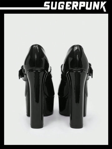 Sugerpunk Y2K Women's Y2K Black High Heel High Platform Fashion Shoes