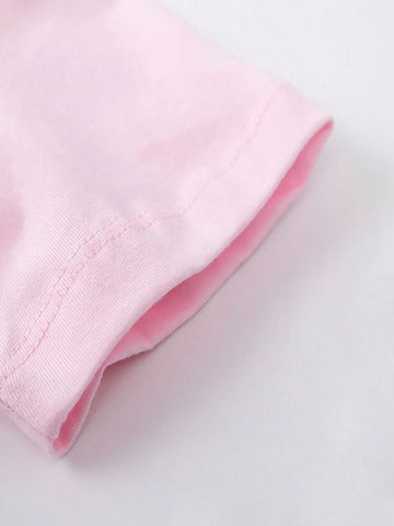Summer Cartoon Cute Short Sleeve Cotton Girls Children Suit