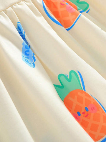 Summer Casual And Cute 2-Piece Cami Dress For Toddler Girls