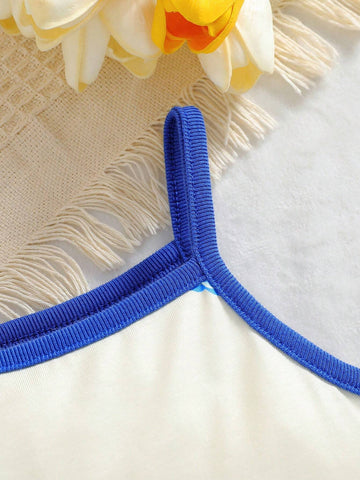 Summer Casual And Cute 2-Piece Cami Dress For Toddler Girls