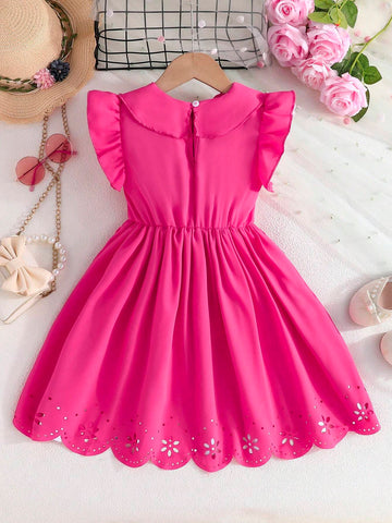 Summer Children's Clothing Girls' Cute Butterfly Mesh Skirt Elegant Fashion Dress