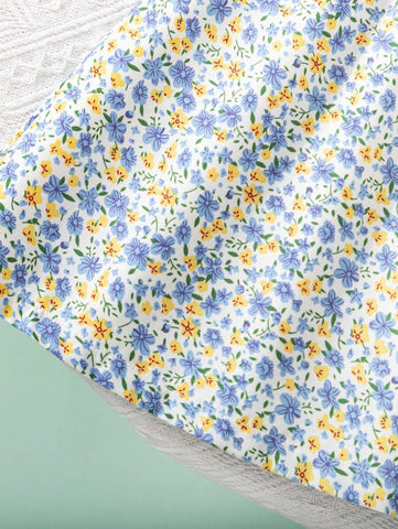 Summer Countryside Ditsy Floral Dress, Cute Princess Dress For Baby Girl