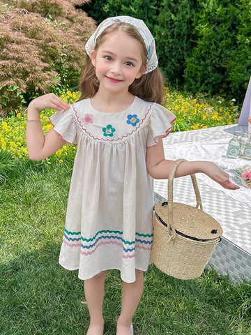 Summer Cute Dress For Young Girls, Children's Clothing For Summer Season