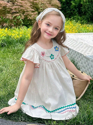 Summer Cute Dress For Young Girls, Children's Clothing For Summer Season