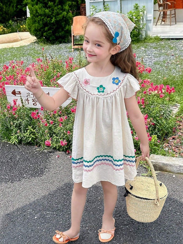Summer Cute Dress For Young Girls, Children's Clothing For Summer Season