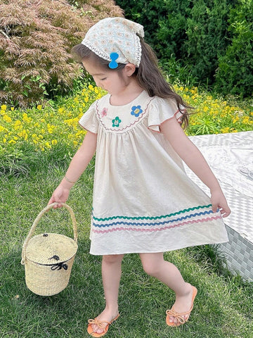 Summer Cute Dress For Young Girls, Children's Clothing For Summer Season