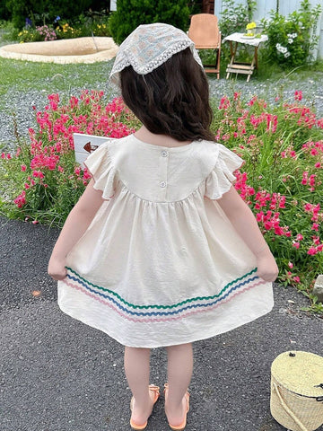 Summer Cute Dress For Young Girls, Children's Clothing For Summer Season