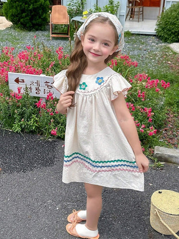 Summer Cute Dress For Young Girls, Children's Clothing For Summer Season