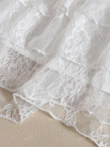 Summer Fashion Mature Sexy Comfortable Backless Lace Big V-Neck Lined With Solid Color Lace-Up Halter Dress