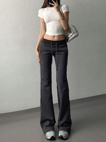 Summer Flared Elastic Waist Pants