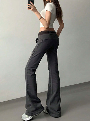 Summer Flared Elastic Waist Pants