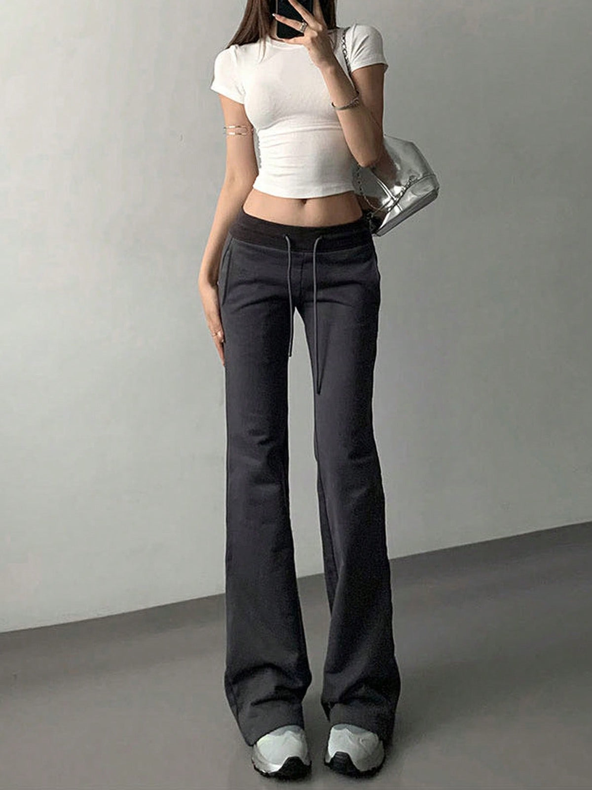 Summer Flared Elastic Waist Pants
