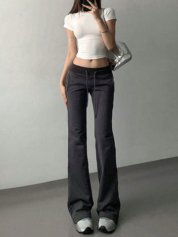 Summer Flared Elastic Waist Pants