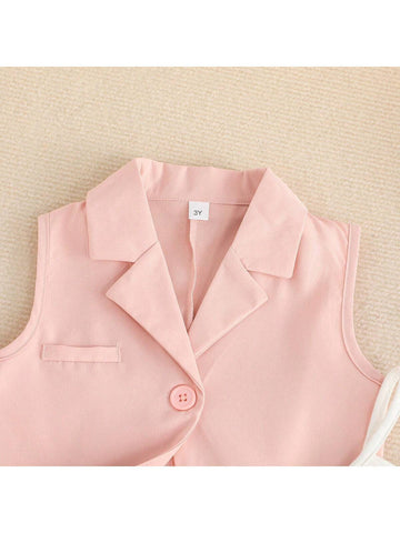 Summer Girls Solid Color Camisole Top + Solid Color Skirt Set