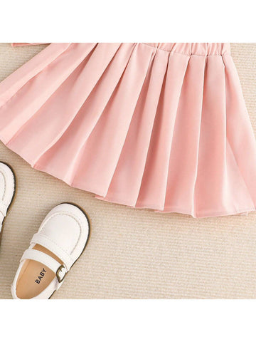 Summer Girls Solid Color Camisole Top + Solid Color Skirt Set