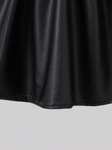 Summer New Fashionable Sleeveless And Lapel Collar Joint Dress With Waistband For Toddler Girls