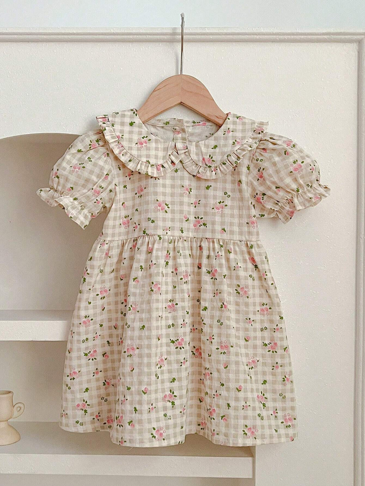 Summer New Style Girls' Printed Short Sleeve Dress, Baby Girls' Princess Dress