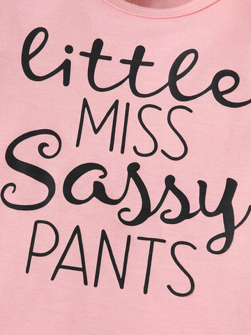 Summer Young Girl Casual Batwing Sleeve Slogan Print Short-Sleeved T-Shirt + Floral Print Shorts Two-Piece Set