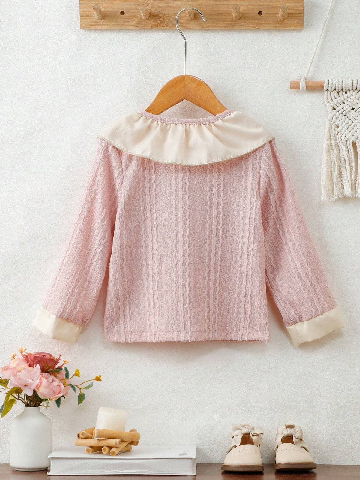 Sweet Cute Fashionable Collared Cardigan