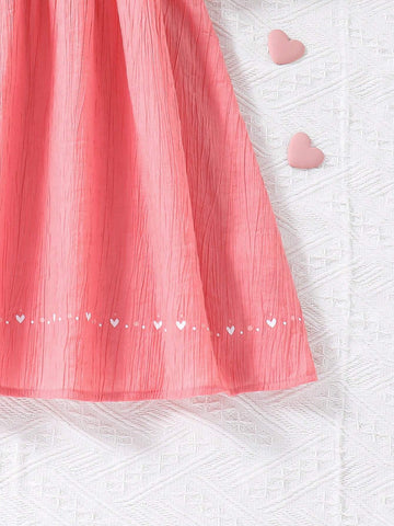 Sweet Vacation! Young Girls Fashionable Square Neckline Cap Sleeve Doll Dress. Perfect For Party & Beach Holiday In Summer