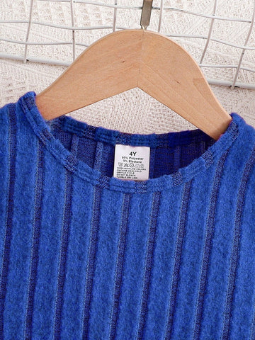 Sweet & Cute Girls Summer Casual Dress, Young Girl Solid Ribbed Knit Sleeveless Princess Style Dress