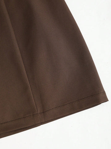 Sweetra Autumn/Winter Retro Elegant Chic Academic Style Printed Patchwork Oblique Shoulder Shirt Waist Slimming A-Line Women Dress