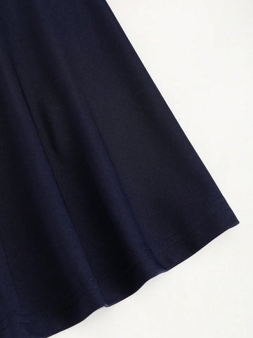 Sweetra Women's Autumn/Winter College Style Minimalist Sexy Off Shoulder Color Block Waist Fitted Short Mini Dress