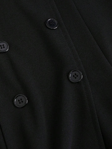 Sweetra Women's Preppy 2 In 1 Bow Tie Long Sleeve Blouse With Colorblock & Ruffle Hem Knit Short Dress