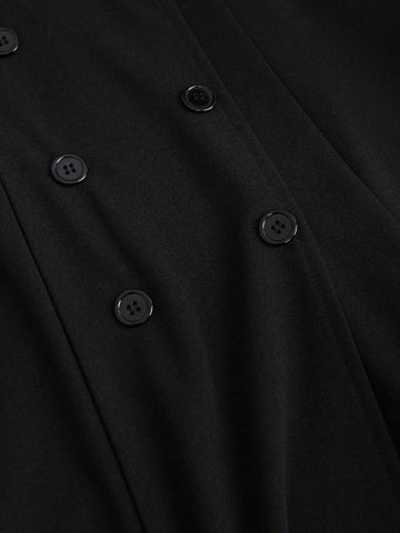 Sweetra Women's Preppy 2 In 1 Bow Tie Long Sleeve Blouse With Colorblock & Ruffle Hem Knit Short Dress