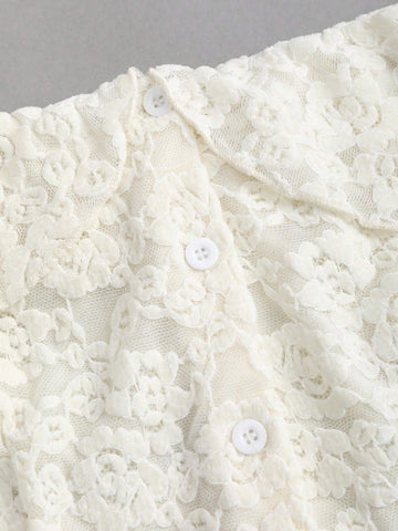 Sweetra Women's Ruffled Lace Off Shoulder Bell Sleeve Elegant Blouse