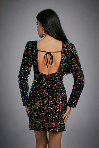 Sydney Multicolored Mini Sequin Dress