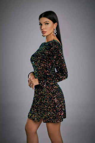 Sydney Multicolored Mini Sequin Dress