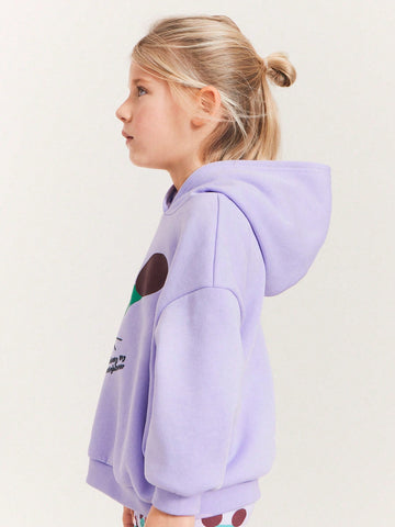 THE HAPPY LOOK Young Girls Casual Cute Mouse Graphic Crew Neck Drop Shoulder Long Sleeve Sweatshirts, Suitable For Autumn And Winter