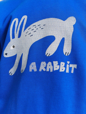 THE HAPPY LOOK Young Girls Cute Rabbit Print Loose Fit Raglan Long Sleeve Sweatshirts, Casual And Sporty