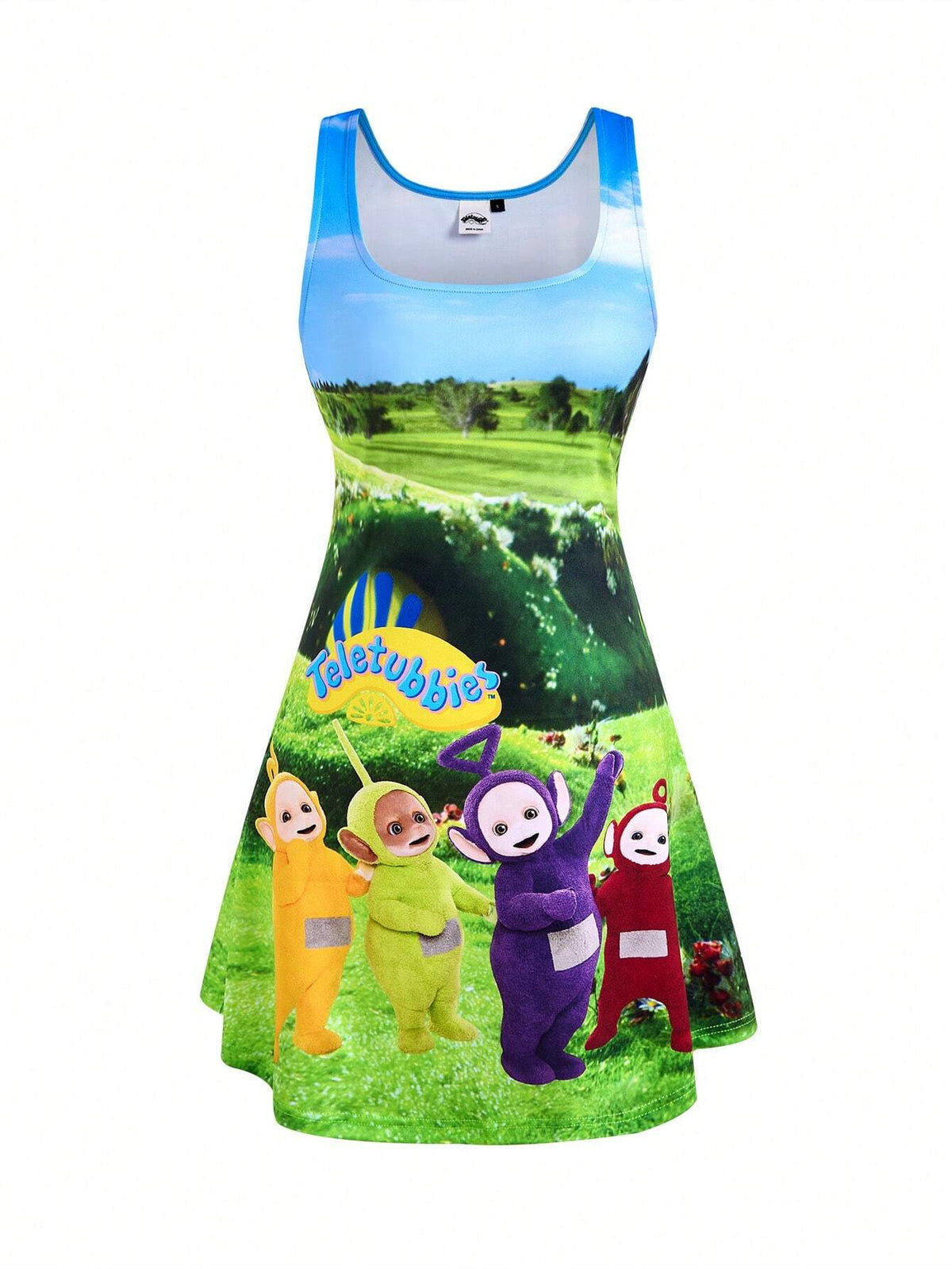 Cute Cartoon Daily Commuting Dopamine Colorful Casual Dress