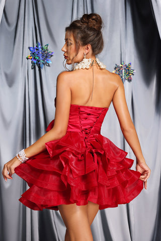 Terila Flounced Mini Dress