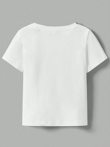 Young Girl Cartoon Graphic Tee