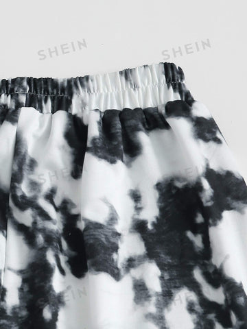 Tie Dye Elastic Waist Sweatpants.