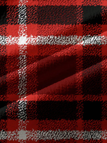 Tim Lord Artist Funnel Neck Plaid Casual Minimalist New Years Pattern Elegant Dress Without Belt For Women, Suitable For Autumn/Winter, Holiday, Vacation