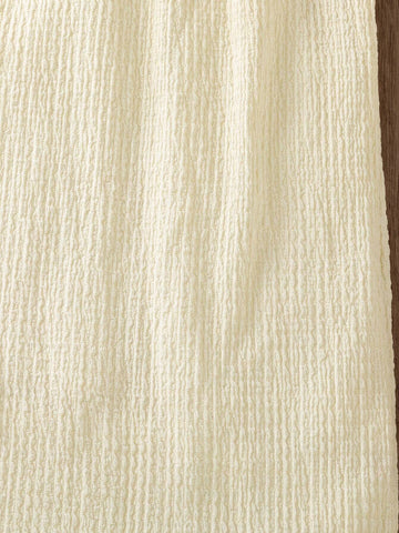Toddler Girls' Casual Basic Tassel Swing Dress With Neck Strap