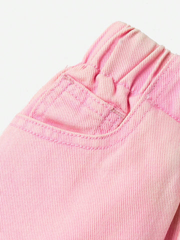 Toddler Girls' Casual Daily Colorful Jeans With Distressed Rips, Versatile