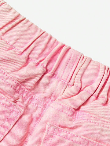 Toddler Girls' Casual Daily Colorful Jeans With Distressed Rips, Versatile